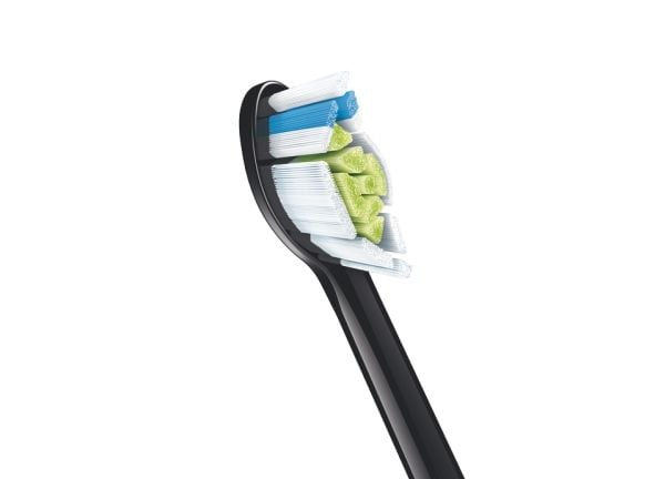 Philips Optimal White HX6066/88 6-pakning, børstehoder, 6 stykker, Svart, 3 måned(er), Medium, 62000 bevegelser per minutt, Philips