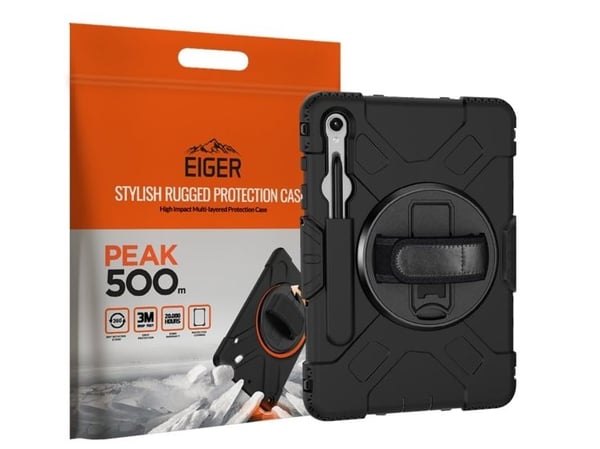 Eiger Peak 500m kotelo Samsung Tab S10 FE+ musta (EGPE00188)