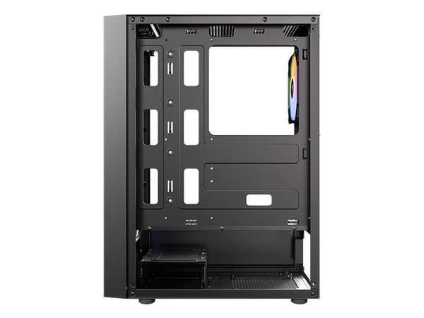 Antec AX27 RGB, Midi Tower, PC, Sort, ATX, ITX, Micro ATX, Plast, Stål, Spilling