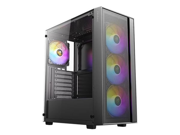 Antec AX65 ARGB, Midi Tower, PC, Svart, ATX, ITX, micro ATX, Plast, Stål, Spela