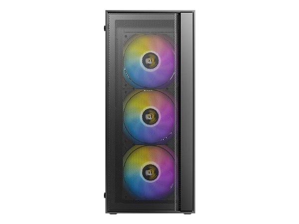 Antec AX65 ARGB, Midi Tower, PC, Sort, ATX, ITX, Micro ATX, Plast, Stål, Spilling