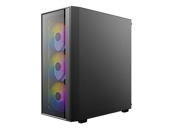 Antec AX65 ARGB, Midi Tower, PC, Sort, ATX, ITX, Micro ATX, Plast, Stål, Spilling