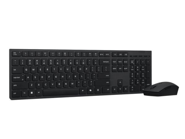 Lenovo Professional - Tastatur- og mussett - trådløs - Bluetooth, 2.4 GHz - QWERTY - USA med eurosymbol - grå - brun boks