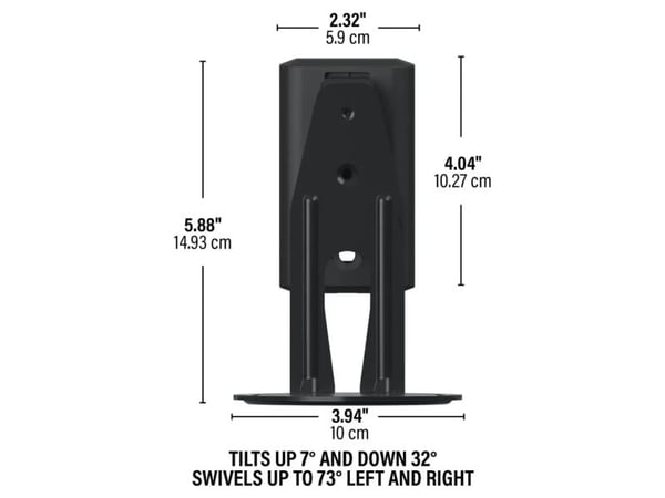 Sanus WSWME11 - Monteringssett (veggmontering) - for høyttaler - justerbar, enkel - svart - veggmonterbar - for Sonos Era 100