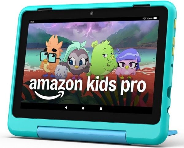 Amazon Fire HD 8 Kids Pro - 12. generasjon - tablet - 32 GB - 8" IPS (1280 x 800) - microSD-spor - Hello Teal