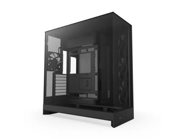 NZXT H9 Flow - Mid tower - utvidet ATX (E-ATX) - sidepanel med vindu (herdet glass) - ingen strømforsyning (ATX) - svart - USB/lyd