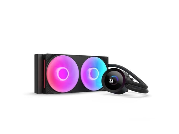 NZXT Kraken Plus RGB 240, Alt-i-ett væskekjøler, 12 cm, Sort