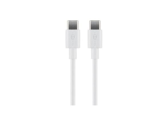 Kabel USB Goobay USB-C - USB-C 1 m Biały (JAB-4780426)