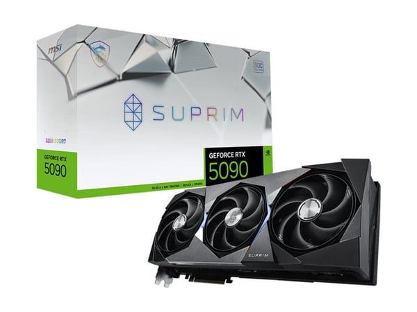 MSI GeForce RTX 5090 32G SUPRIM SOC - Grafikkort - GeForce RTX 5090 - 32 GB GDDR7 - PCIe 5.0 x16 - 3 x DisplayPort, HDMI - boks