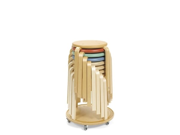Taburet Rondo i massiv birk, højde 440 mm