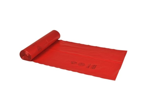 Sekk, ABENA Poly-Line, 120 l, rød, LDPE/resirkulert - (10 stk.)