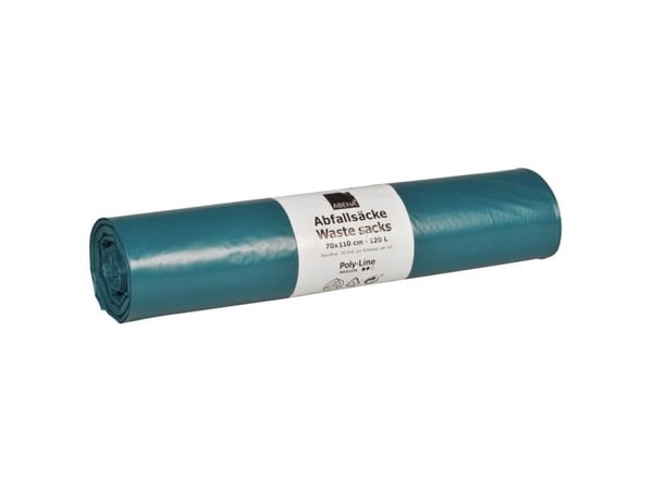 Abena sæk Poly-Line LDPE/genanvendt 70x110cm blå 120l - (10 rulle)