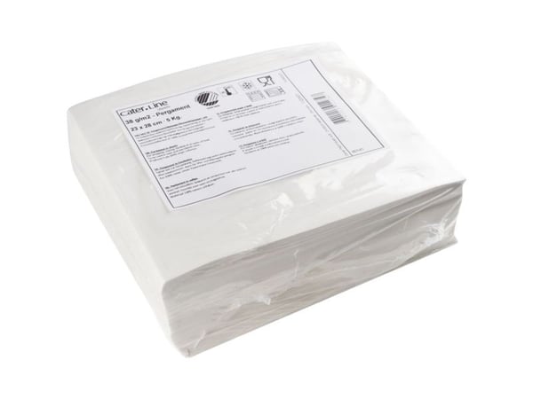 Pergament-ark, ABENA Cater-Line, 28x23cm, bleget, papir/virgin, 1/9 ark