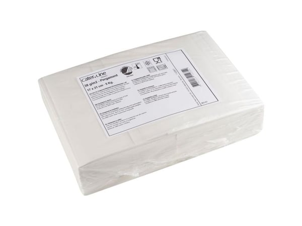 Pergament-ark, ABENA Cater-Line, 21x17cm, bleget, papir/virgin, 1/16 ark