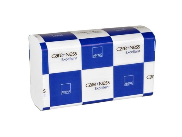 Håndklædeark, ABENA Care-Ness Excellent, 3-lags, Z-fold, 24x20,6cm, 8 cm, hvid
