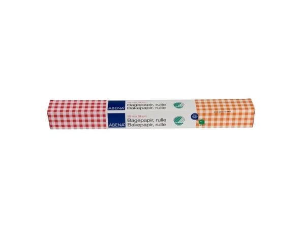 Bagepapir, ABENA, 20m x 38cm, bleget, papir/silikone/virgin, med skæreskinne - (24 stk.)