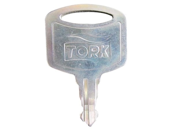 Avain, Tork, harmaa, metallia, Tork-annostelijaan