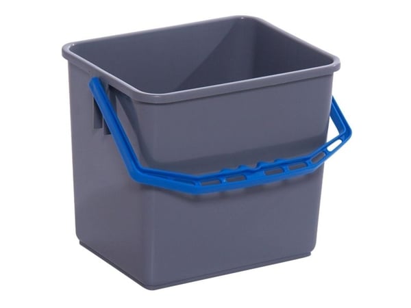 Lagerbeholder, Tina Trolleys, 240x190x220mm, grå, PP, med blått håndtak