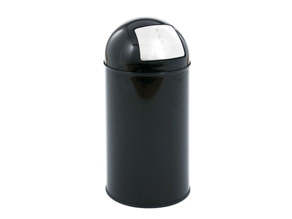Affaldsspand, EKO, sort, metal, 40 l, inderspand i metal, med push låg