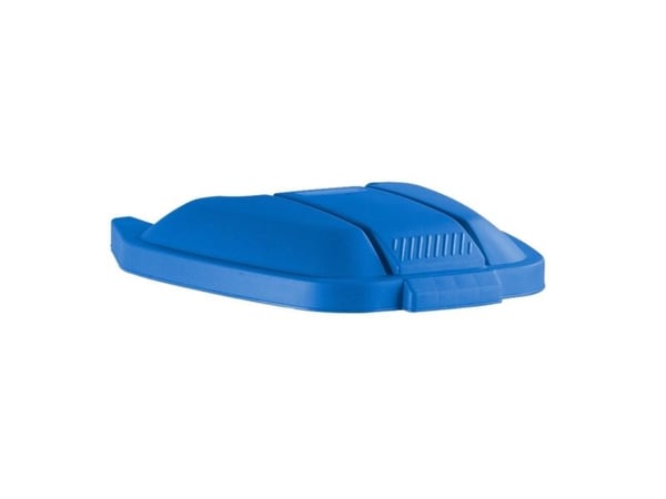 Lokk, Rubbermaid, 56x51,5x8cm, blå, plast, for tohjulet beholder