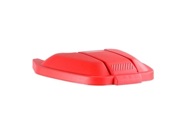 Låg, Rubbermaid, 56x51,5x8cm, rød, plast, til tohjulet container