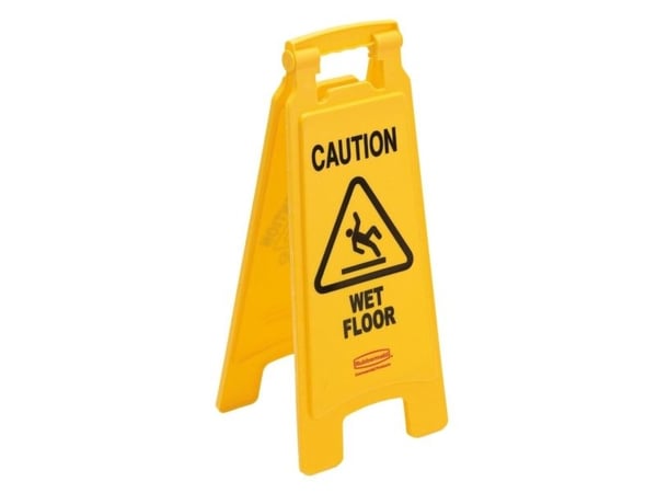 Varningsskylt Rubbermaid gul PP 2-sidig