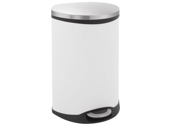 Pedalhink EKO Shell-bin, vit, pulvermålad stål, 50 l