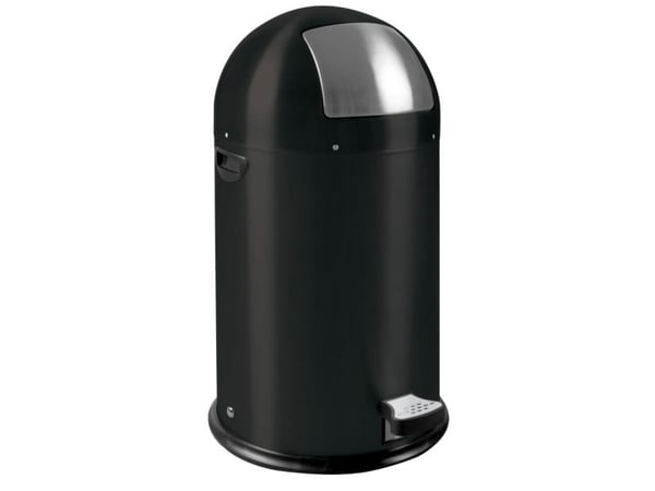 Pedalspand, EKO Kick-can, sort, stål, 33 l, inderspand i metal