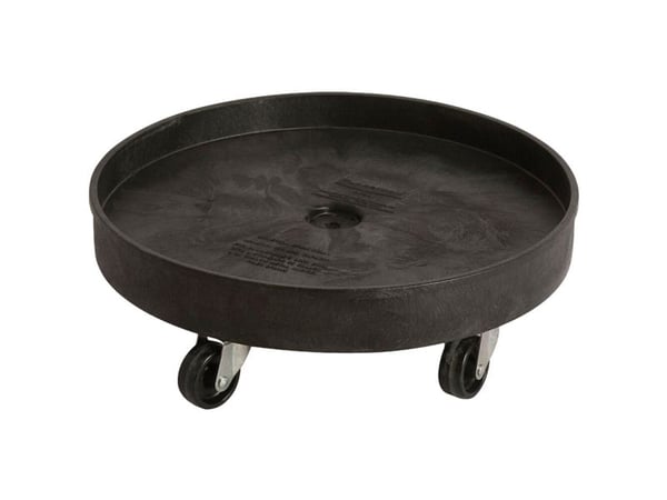 Vogn, Rubbermaid Brute, sort, plast, med kant, til 37,5l, 75,7l, 121,1l, 166,5l og 208
