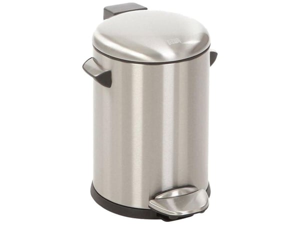 Pedalbøtte, EKO Belle Deluxe, stålmatt, plast/rustfritt stål, 3 liter, med innerbøtte i plast og mykt,...