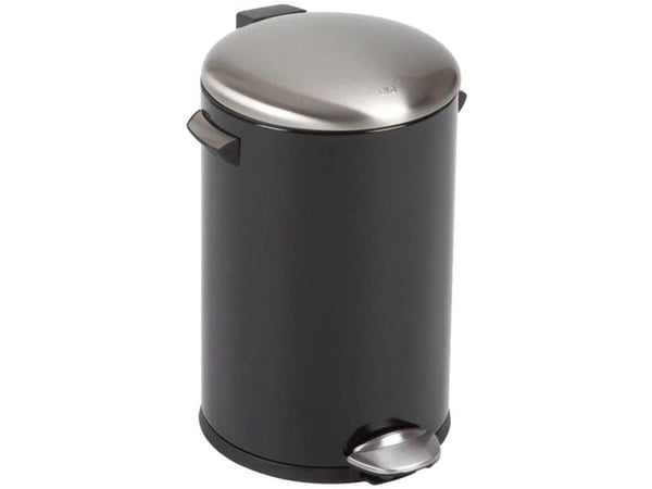 Pedalspand, EKO Belle Deluxe, sort, pulverlakeret stål, 12 l, med inderspand i plast, og soft clo...