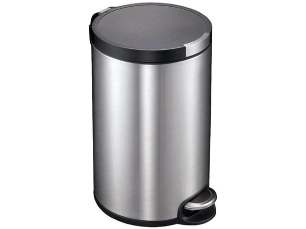 Pedalbøtte, EKO Artistic, stålmatt, plast/rustfritt stål, 20 liter, med innerbøtte i plast og myk klamme...