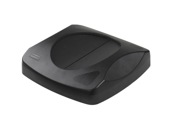 Lokk, Rubbermaid, 40,6x40,6x10,2 cm, svart, plast