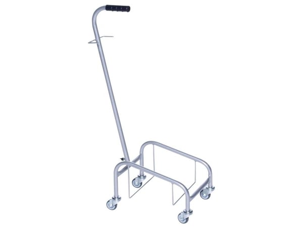 Spandvogn, Tina Trolleys, 400x270x900mm, sølv, pulverlakeret stål, med håndtag