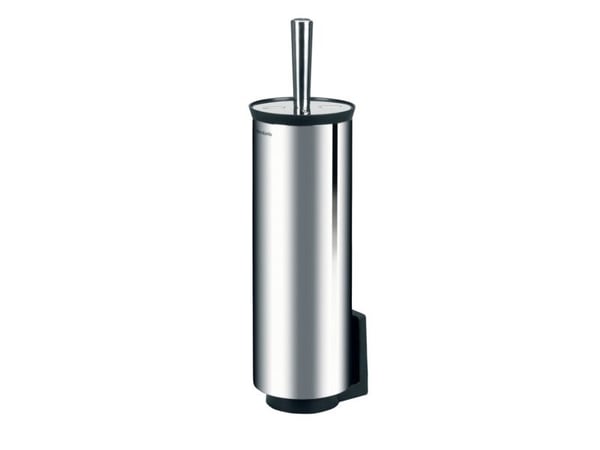Toalettbørste, Brabantia, 12,5x11,5x43cm, Ø11,5cm, stål, plast/rustfritt stål, klargjort for veggmontering inkl. materialer