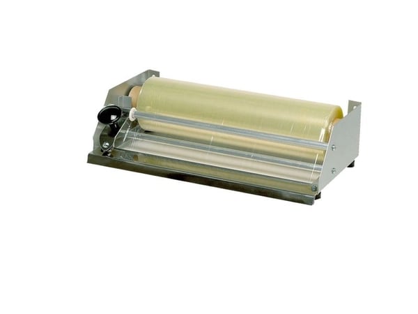Dispenser, ABENA Cater-Line, 30x16x9cm, sølvfarget, rustfritt stål, med rullekutter, for film