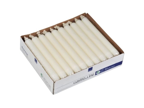 Kronelys, ABENA Gastro, 20cm, Ø2,2cm, hvid, 7 timer - (5 stk.)