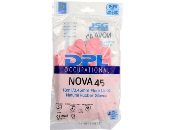 Latexhandske DPL Nova 45, 9, rosa