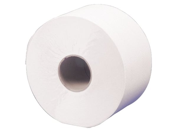Jumborulle, ABENA Care-Ness Classic, 2-lags, Mini, 180m x 9,5cm , Ø19cm, hvid - (12 stk.)