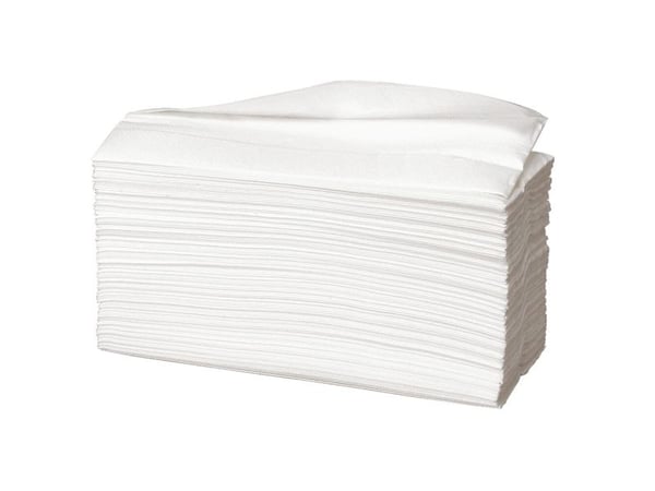 Håndklædeark, ABENA Care-Ness Excellent, 2-lags, C-fold, 31x23cm, 9 cm, hvid