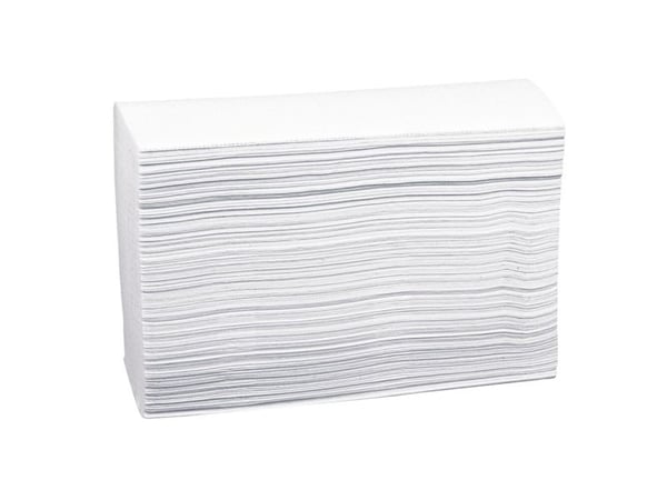 Håndklædeark, Neutral, 2-lags, Z-fold, 24x23,5cm, 8 cm, hvid