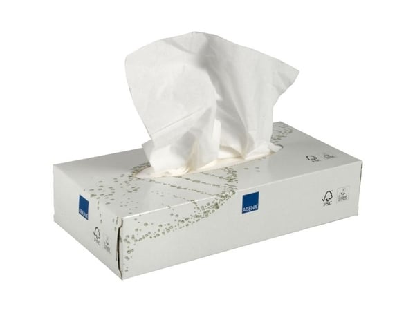 Ansigtsservietter, ABENA Care-Ness Excellent, 2-lags, 20x19,5cm, hvid
