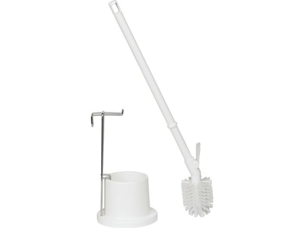 Toalettbørste, Vikan, 72x18x18 cm, hvit, galvanisert stål/polyester/PP, 33 % resirkulert plast