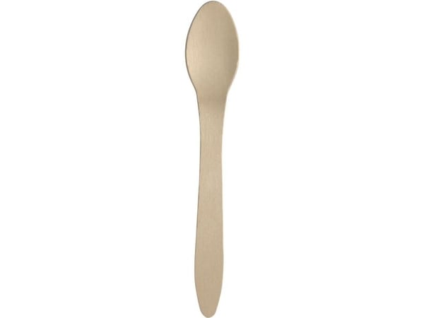 Ske, ABENA Gastro, 18,6cm, brun, birketræ - (20 stk.)