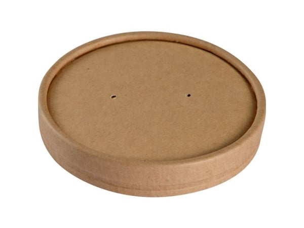 Låg, ABENA Gastro, Ø9,8cm, brun, kraft/PE - (20 stk.)