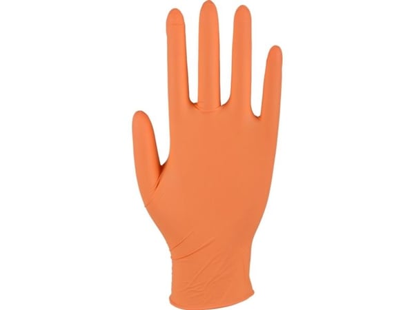 Abena - Hansker - engangs - XS - nitrilgummi - oransje (en pakke 100)