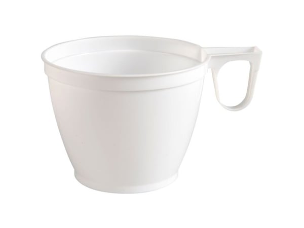 Kop med hank, ABENA Gastro, 5,8cm, Ø7,8cm, 15 cl, 18 cl, hvid - (20 stk.)