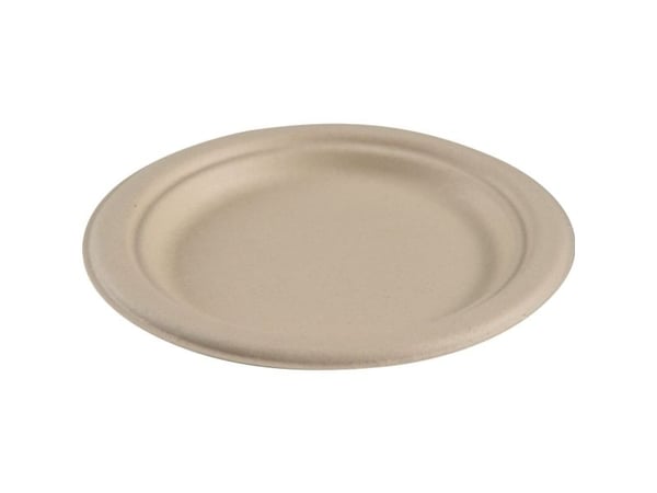 Fibertallerken, ABENA Gastro, Ø18cm, nature - (20 stk.)