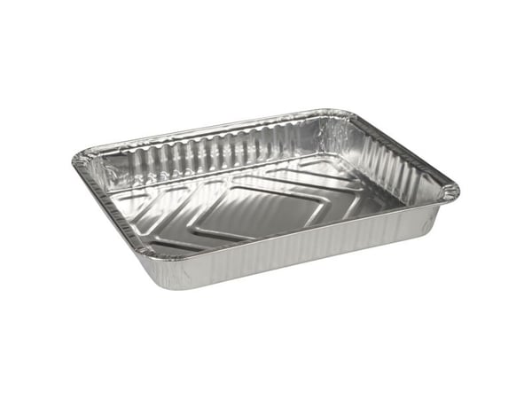 Bespisningsbakke, ABENA Cater-Line, 22,7x17,8x3cm, 930 ml, aluminium, 1-rums, 930 ml - (10 stk.)