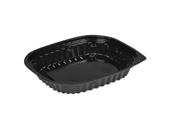 Sushi-tarjotin, ABENA, 17,7x15x2,7cm, 300 ml, musta, PS - (500 kpl)
